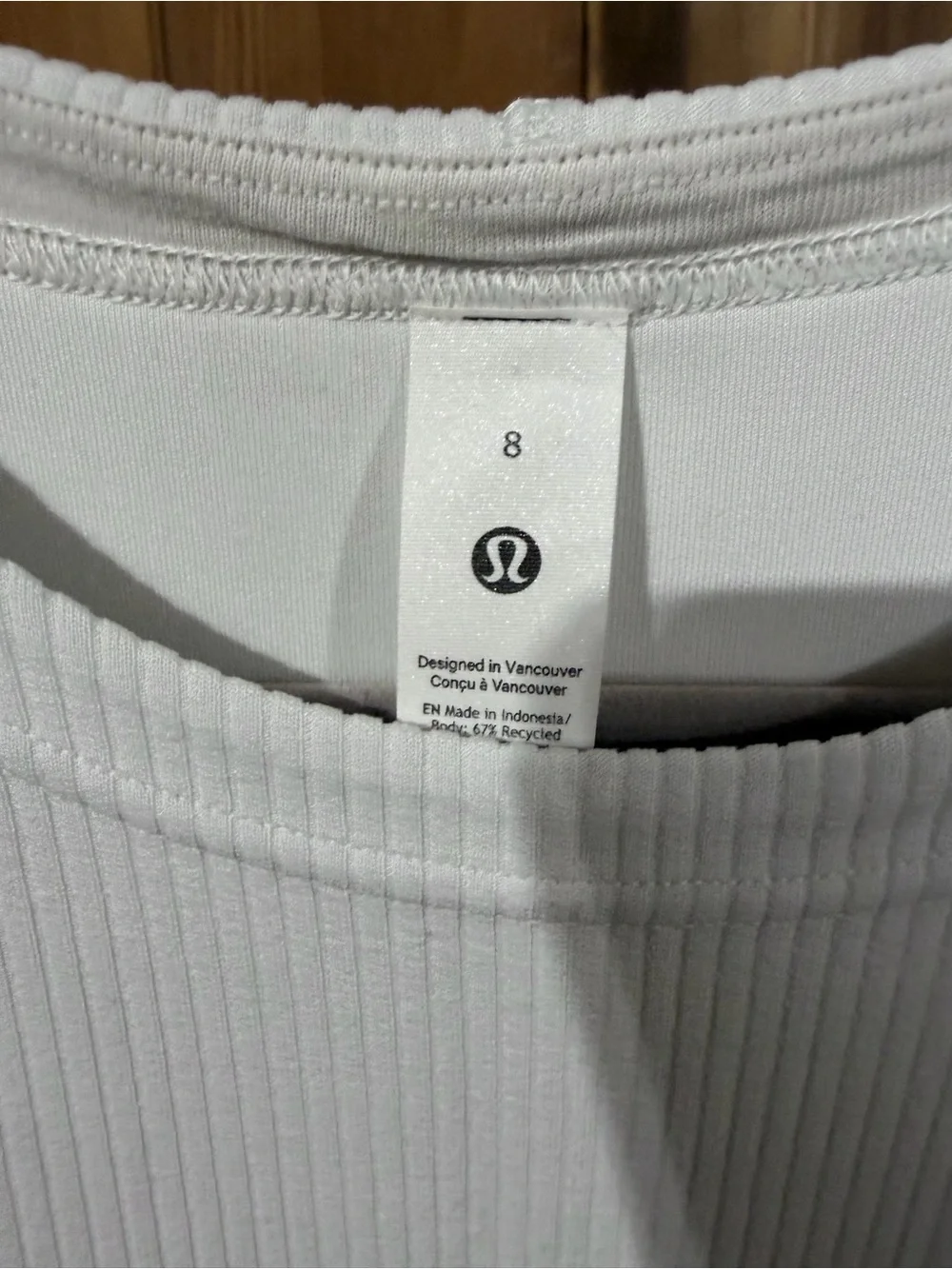 NWT – Lululemon – Ribbed Softstreme Slim-Fit Tank Dress – Light Vapor – Sz. 8